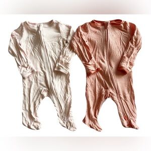 Carters PurelySoft Lenzing Sleeper Set - Pink and Peach Stripes